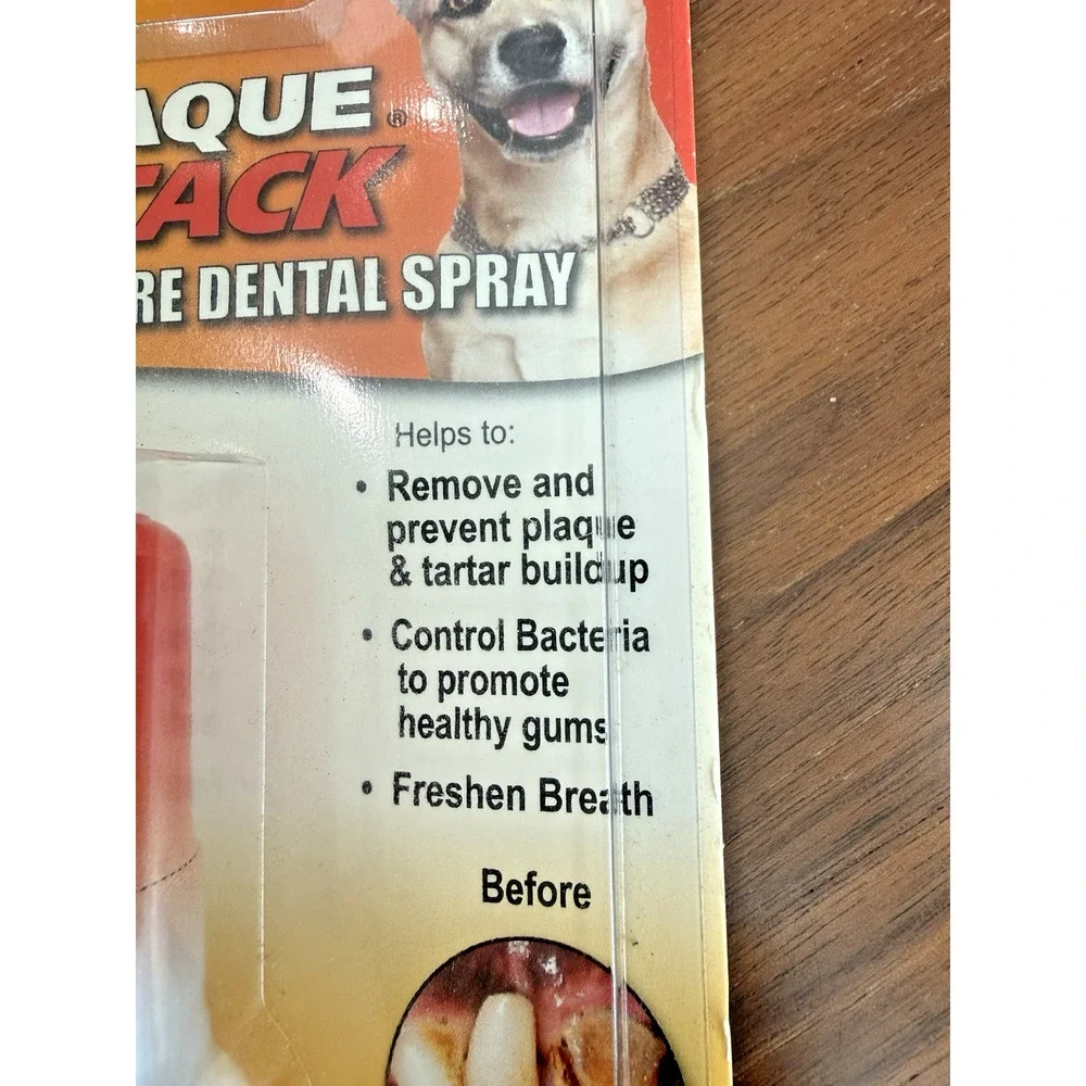 Vets Pref Plaque Attack Spray Dog Cat Bad Breath Teeth 6 Month Supply!!! 2.2oz